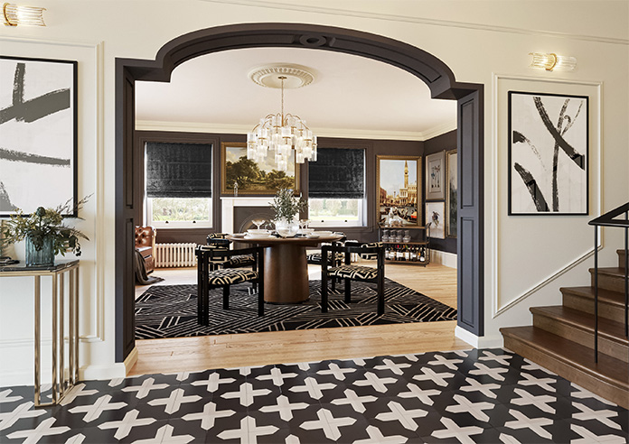 Crushed Velvet, Black Noir - Roman Blind - Image 6